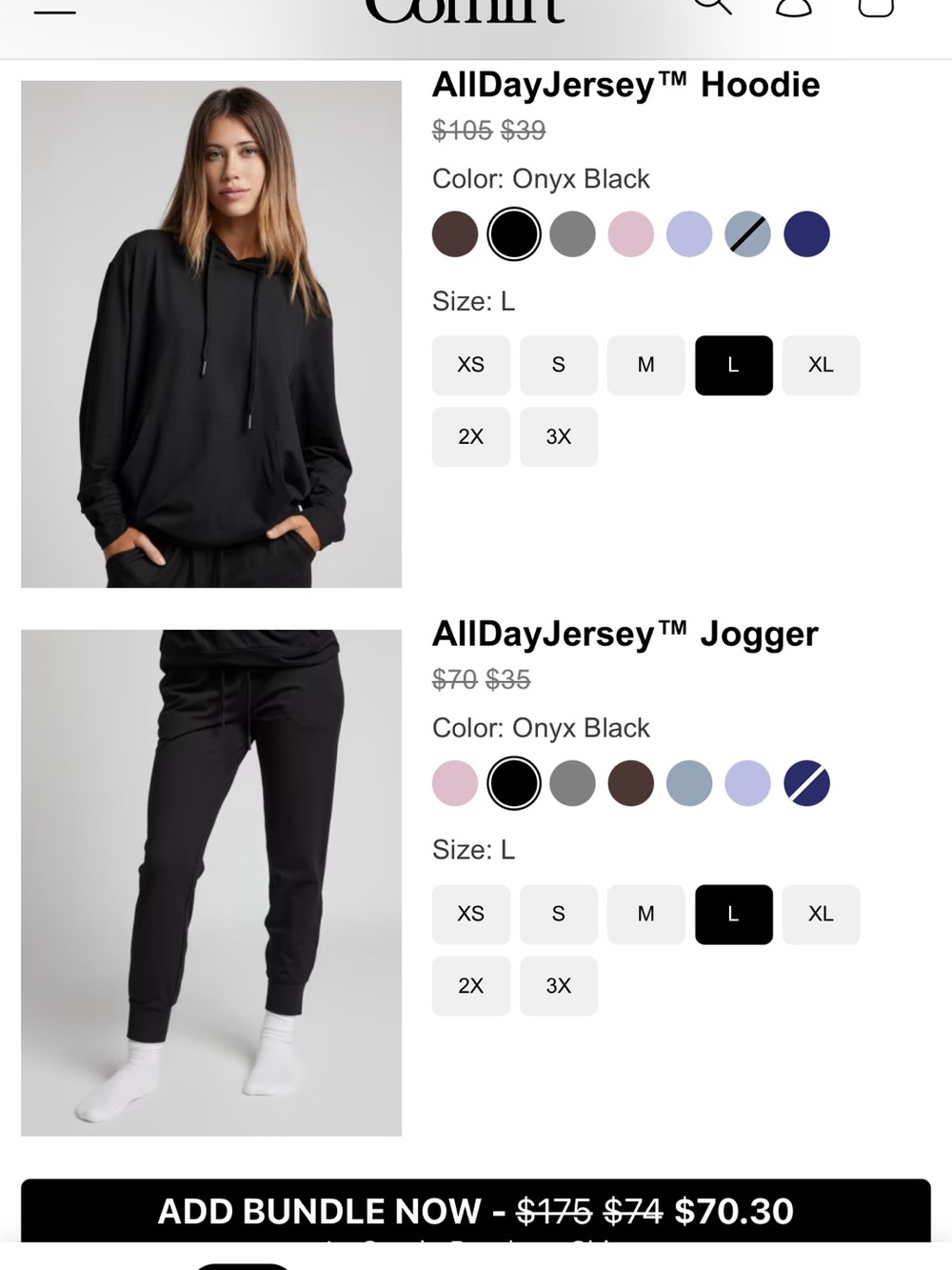 Women’s Black Jogger Set-  Comfrt - Picture 3 of 3
